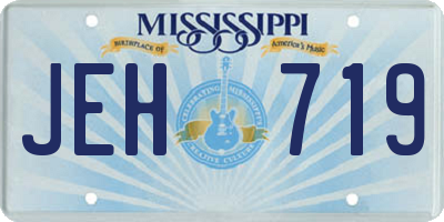 MS license plate JEH719