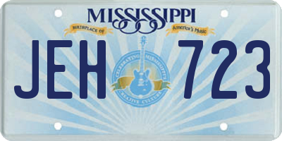 MS license plate JEH723
