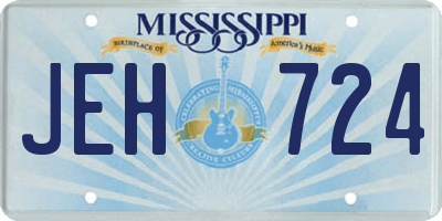 MS license plate JEH724