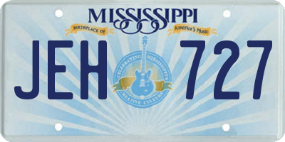 MS license plate JEH727