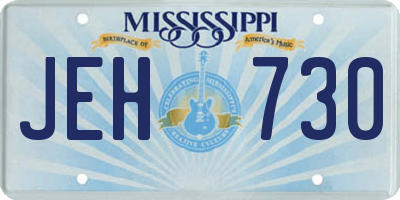 MS license plate JEH730