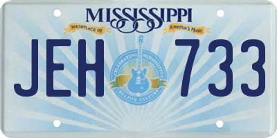 MS license plate JEH733