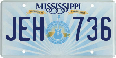 MS license plate JEH736