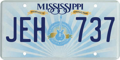 MS license plate JEH737