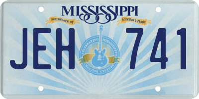 MS license plate JEH741