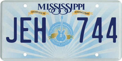 MS license plate JEH744