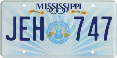 MS license plate JEH747