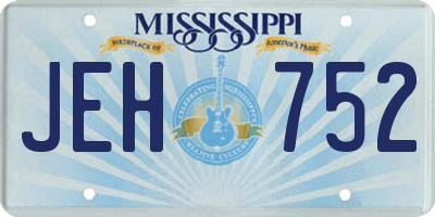 MS license plate JEH752
