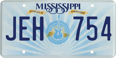MS license plate JEH754