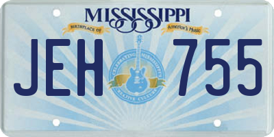 MS license plate JEH755