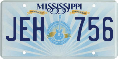MS license plate JEH756