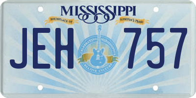 MS license plate JEH757