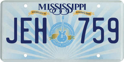 MS license plate JEH759
