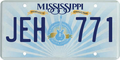 MS license plate JEH771