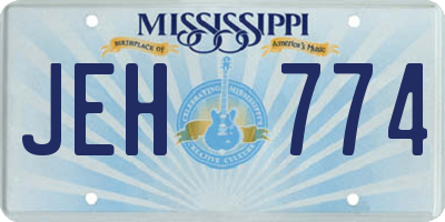 MS license plate JEH774