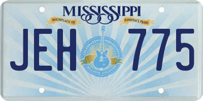 MS license plate JEH775