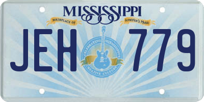 MS license plate JEH779