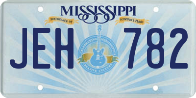 MS license plate JEH782
