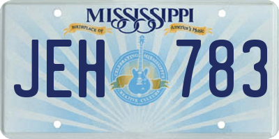 MS license plate JEH783