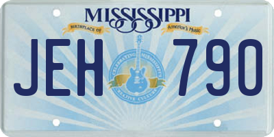MS license plate JEH790