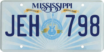 MS license plate JEH798