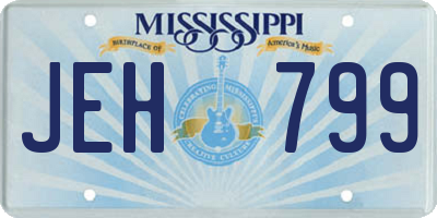 MS license plate JEH799