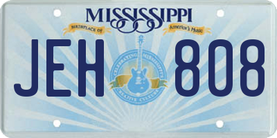MS license plate JEH808