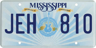 MS license plate JEH810