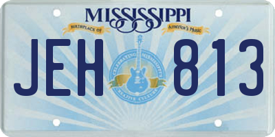 MS license plate JEH813