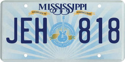 MS license plate JEH818