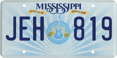 MS license plate JEH819