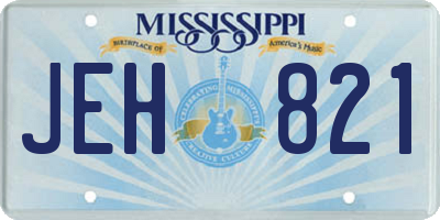 MS license plate JEH821