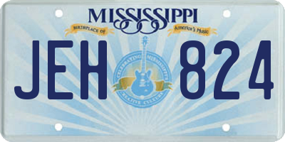 MS license plate JEH824