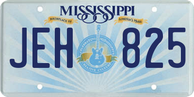 MS license plate JEH825