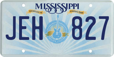MS license plate JEH827