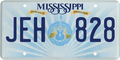 MS license plate JEH828