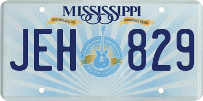 MS license plate JEH829