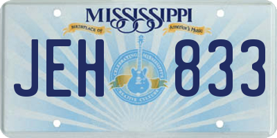 MS license plate JEH833