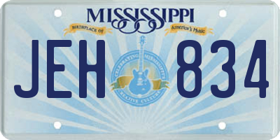 MS license plate JEH834