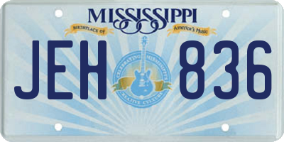 MS license plate JEH836