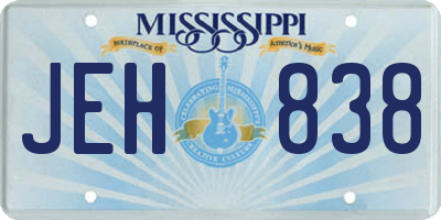 MS license plate JEH838