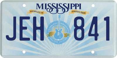 MS license plate JEH841