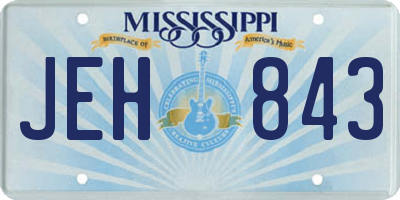 MS license plate JEH843