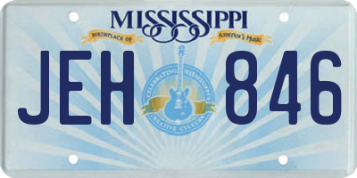 MS license plate JEH846