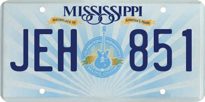 MS license plate JEH851