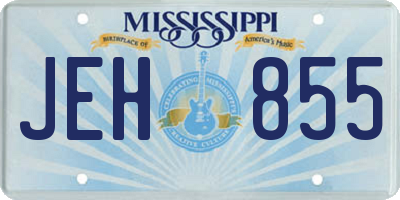 MS license plate JEH855