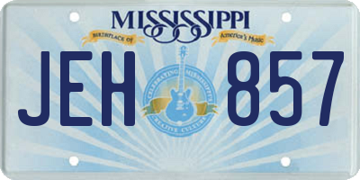 MS license plate JEH857