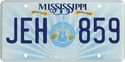 MS license plate JEH859