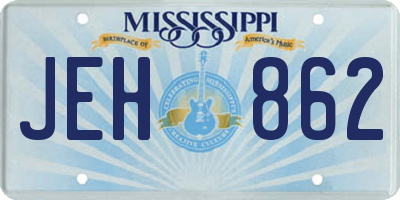 MS license plate JEH862