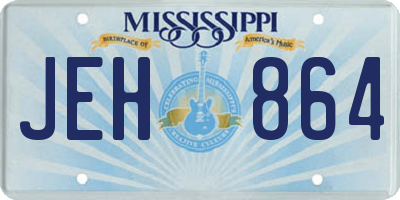 MS license plate JEH864